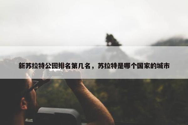 新苏拉特公园排名第几名，苏拉特是哪个国家的城市