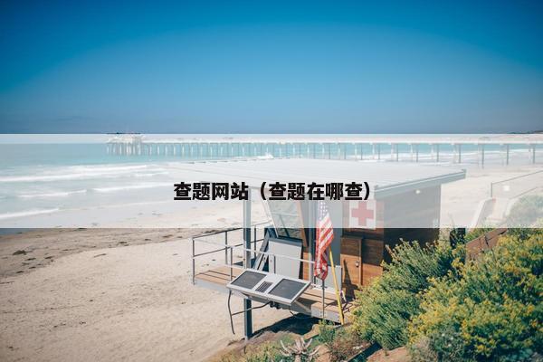 查题网站（查题在哪查）