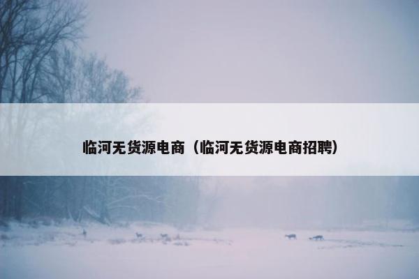 临河无货源电商（临河无货源电商招聘）