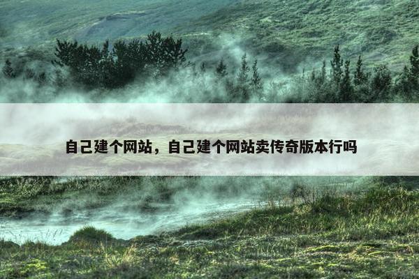 自己建个网站，自己建个网站卖传奇版本行吗