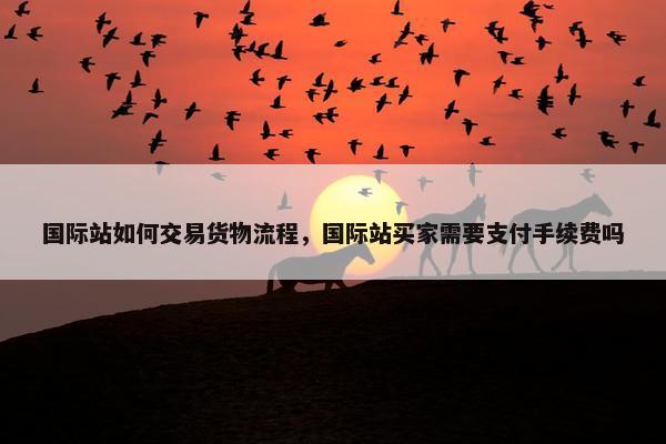 国际站如何交易货物流程，国际站买家需要支付手续费吗