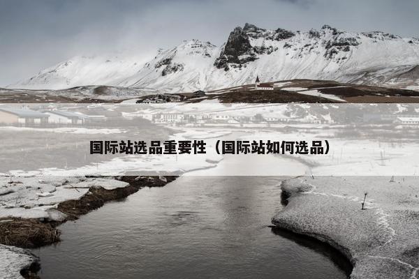 国际站选品重要性（国际站如何选品）