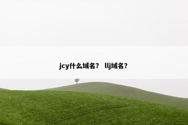 jcy什么域名？ llj域名？