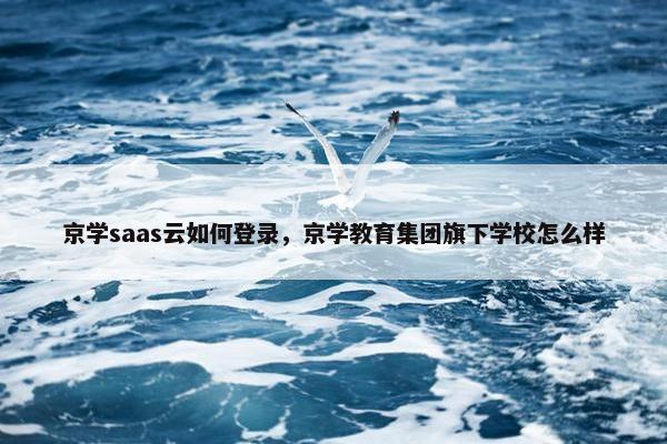 京学saas云如何登录，京学教育集团旗下学校怎么样