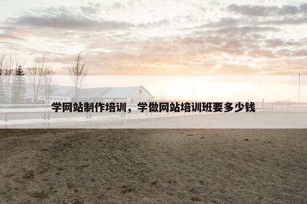学网站制作培训，学做网站培训班要多少钱