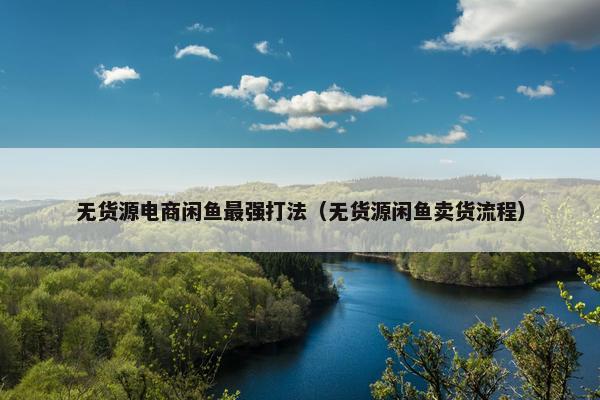 无货源电商闲鱼最强打法（无货源闲鱼卖货流程）