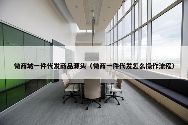 微商城一件代发商品源头（微商一件代发怎么操作流程）