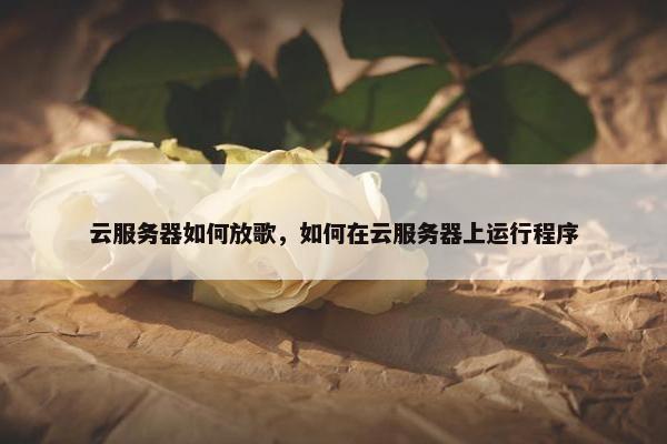 云服务器如何放歌，如何在云服务器上运行程序