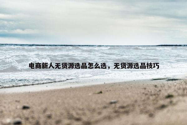 电商新人无货源选品怎么选，无货源选品技巧