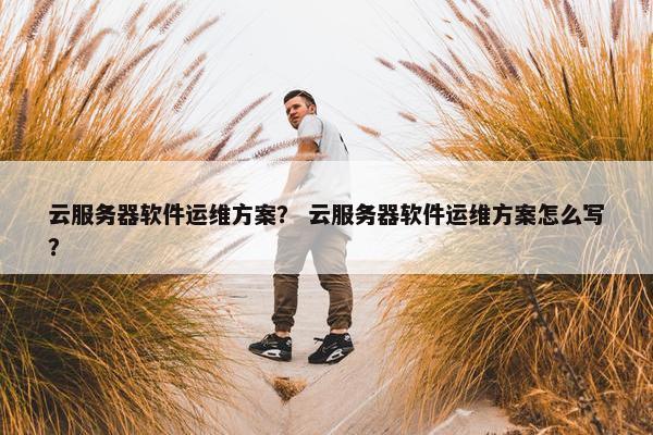 云服务器软件运维方案？ 云服务器软件运维方案怎么写？