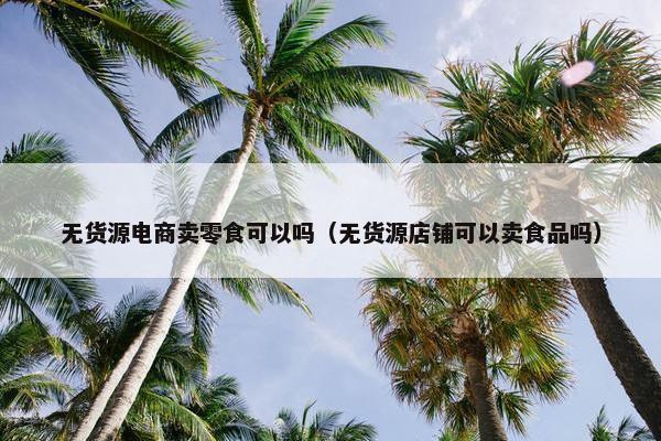 无货源电商卖零食可以吗（无货源店铺可以卖食品吗）