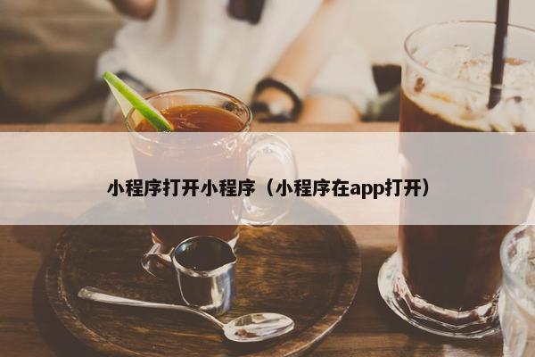 小程序打开小程序（小程序在app打开）