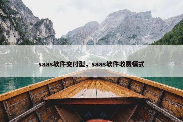 saas软件交付型，saas软件收费模式