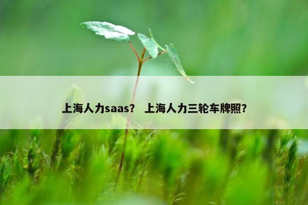 上海人力saas？ 上海人力三轮车牌照？