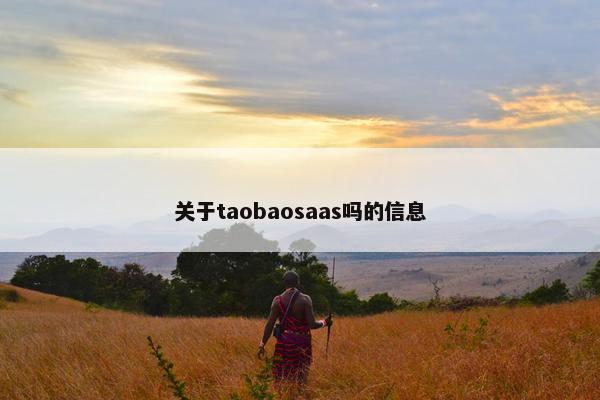 关于taobaosaas吗的信息