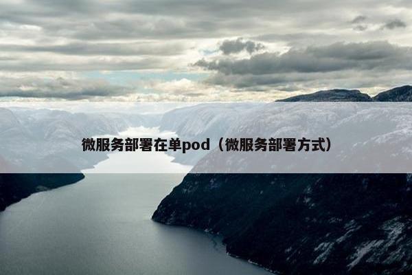 微服务部署在单pod（微服务部署方式）