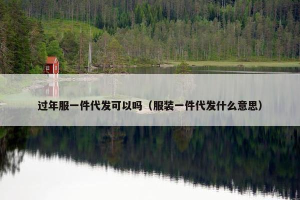 过年服一件代发可以吗（服装一件代发什么意思）
