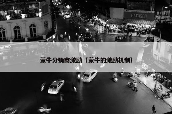 蒙牛分销商激励（蒙牛的激励机制）