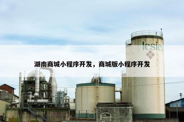 湖南商城小程序开发，商城版小程序开发