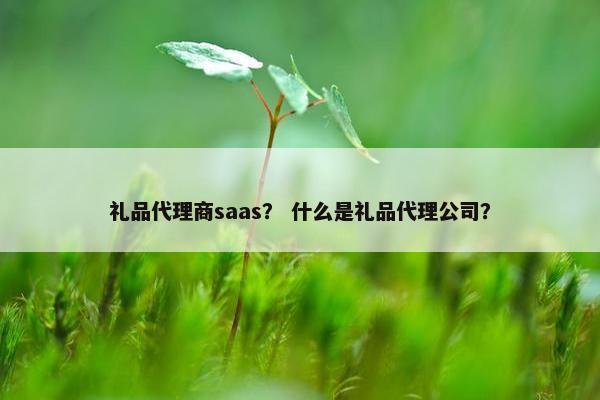礼品代理商saas？ 什么是礼品代理公司？