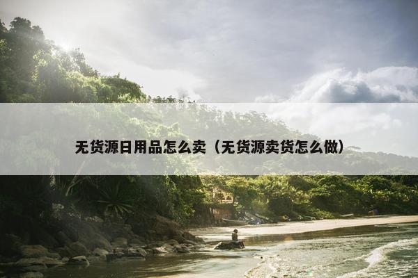 无货源日用品怎么卖（无货源卖货怎么做）
