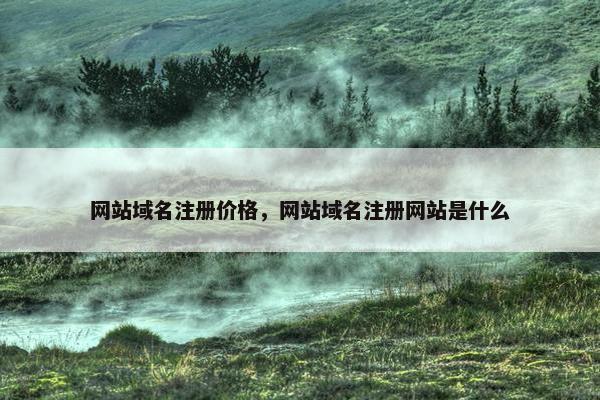 网站域名注册价格，网站域名注册网站是什么