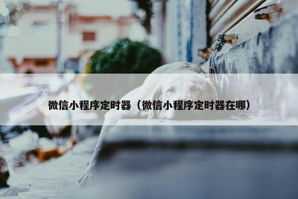 微信小程序定时器（微信小程序定时器在哪）