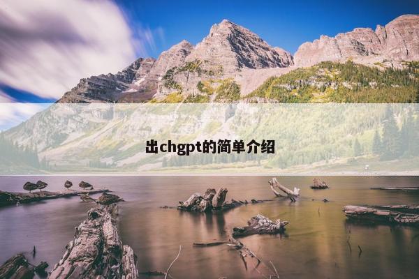 出chgpt的简单介绍
