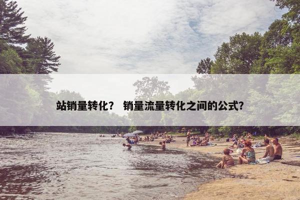 站销量转化？ 销量流量转化之间的公式？