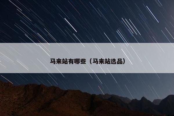 马来站有哪些（马来站选品）