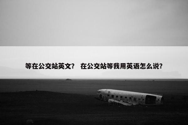 等在公交站英文？ 在公交站等我用英语怎么说？