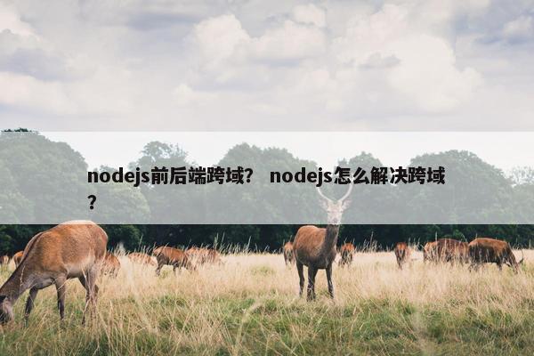 nodejs前后端跨域？ nodejs怎么解决跨域？