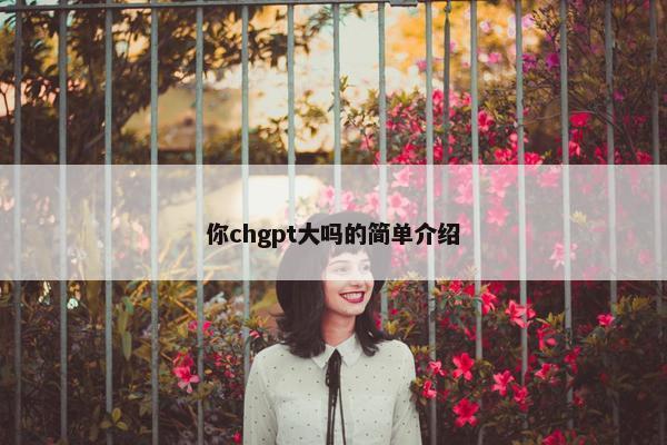 你chgpt大吗的简单介绍