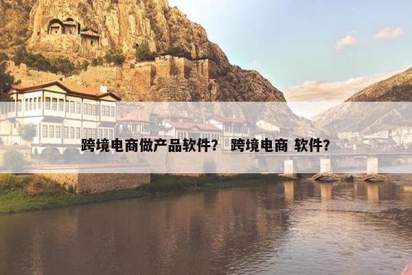 跨境电商做产品软件？ 跨境电商 软件？