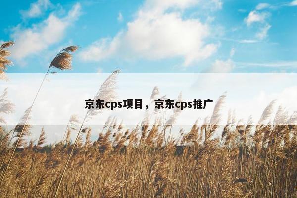 京东cps项目，京东cps推广