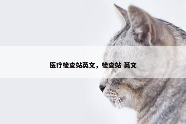 医疗检查站英文，检查站 英文