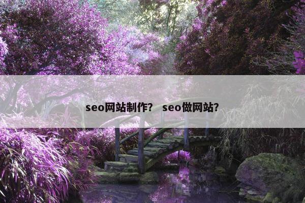 seo网站制作？ seo做网站？
