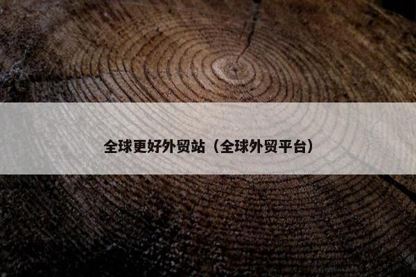 全球更好外贸站（全球外贸平台）