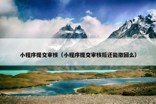 小程序提交审核（小程序提交审核后还能撤回么）