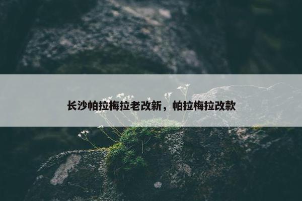 长沙帕拉梅拉老改新，帕拉梅拉改款