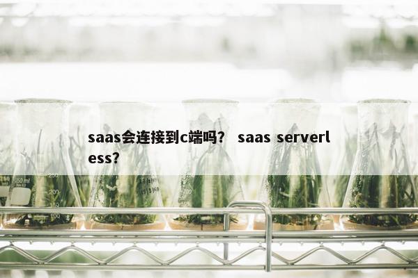 saas会连接到c端吗？ saas serverless？