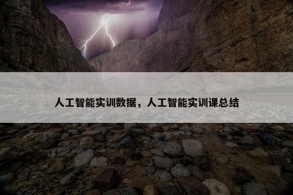 人工智能实训数据，人工智能实训课总结