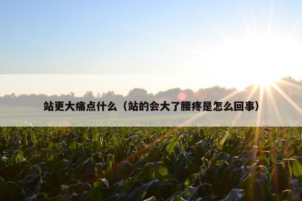 站更大痛点什么（站的会大了腰疼是怎么回事）