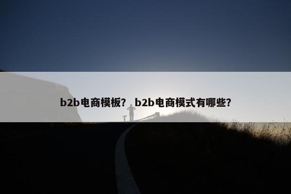 b2b电商模板？ b2b电商模式有哪些？