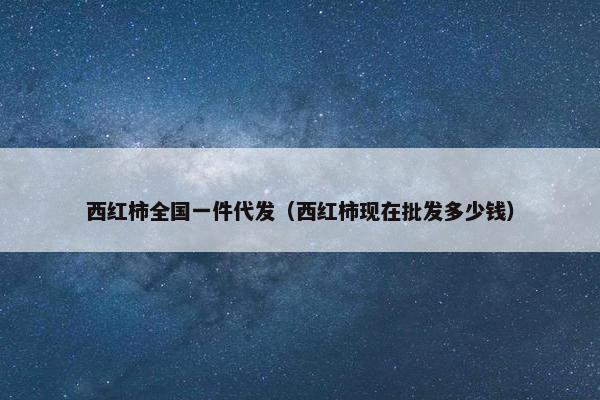 西红柿全国一件代发（西红柿现在批发多少钱）