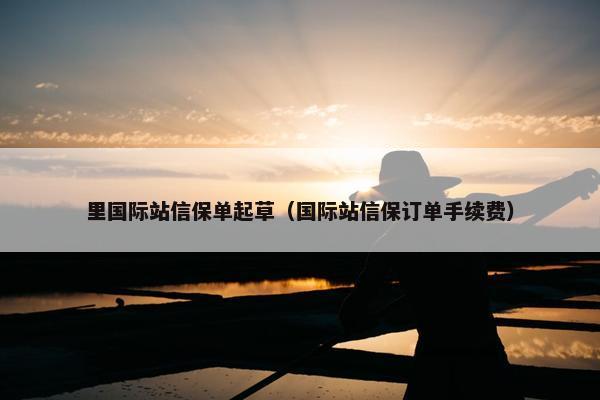 里国际站信保单起草（国际站信保订单手续费）