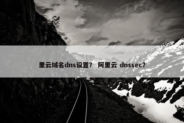 里云域名dns设置？ 阿里云 dnssec？