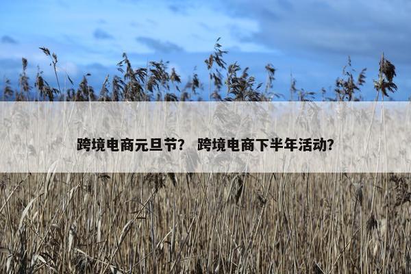 跨境电商元旦节？ 跨境电商下半年活动？