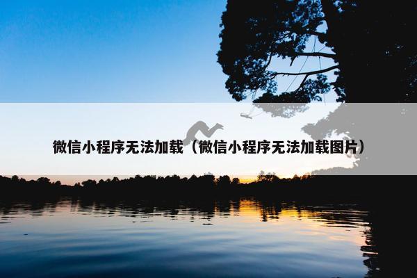 微信小程序无法加载（微信小程序无法加载图片）
