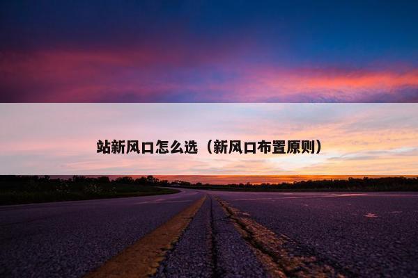 站新风口怎么选（新风口布置原则）